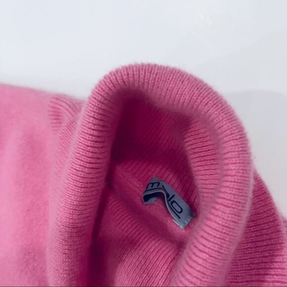 MALO 100% Cashmere Turtleneck Sweater Pink Made In Italy 46 Size US M Cozy Soft - Picture 9 of 11
